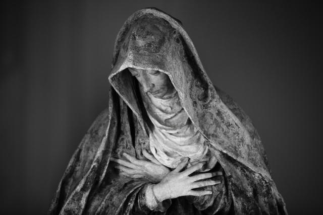 Virgin Mary Wooden Sculpture